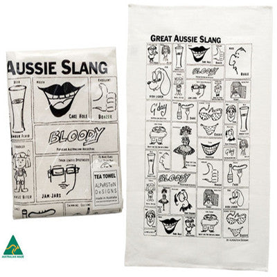 Aussie Slang Tea Towel