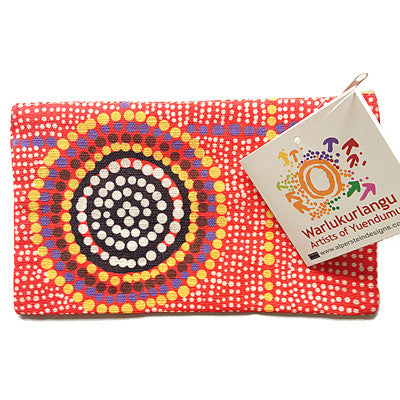 Cotton Zip Bag by Aborginal Artist Debbie Brown